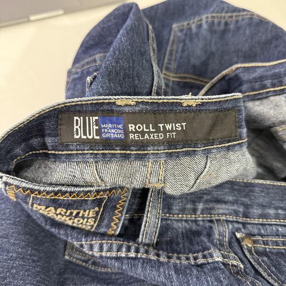 Marithe Francois Girbaud Jeans Mens 40 Blue Roll Twist Relaxed Fit Denim Pants - Picture 4 of 8